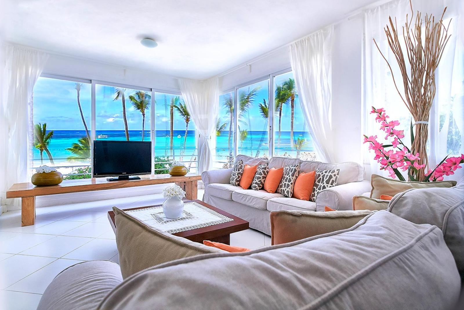 Prime Ocean View Punta Cana Apartments - 3-Bedroom Getaway With Private Terrace On Bavaro Beach 외부 사진