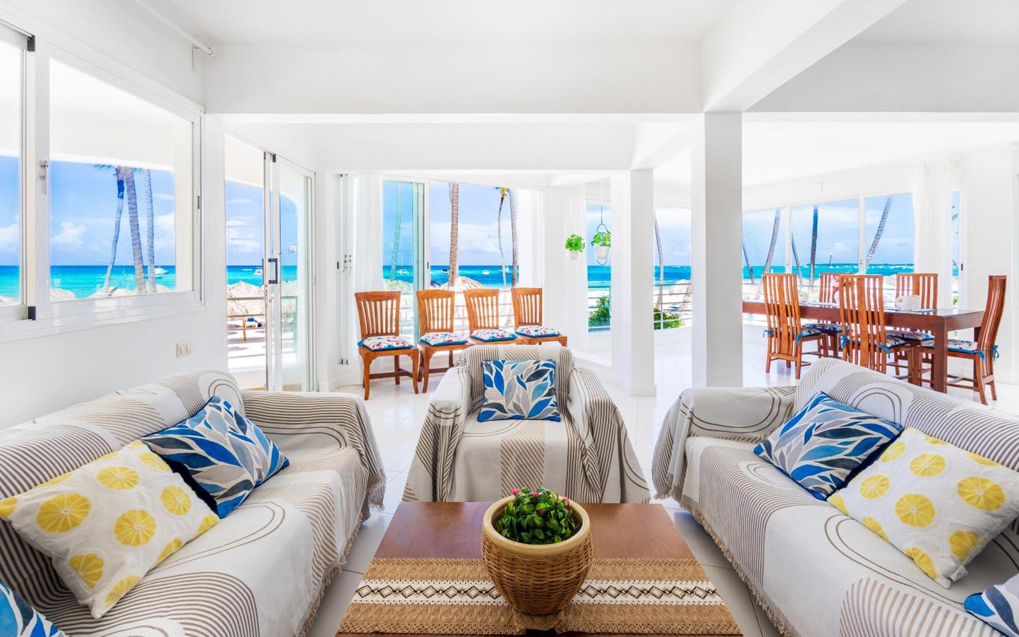 Prime Ocean View Punta Cana Apartments - 3-Bedroom Getaway With Private Terrace On Bavaro Beach 외부 사진