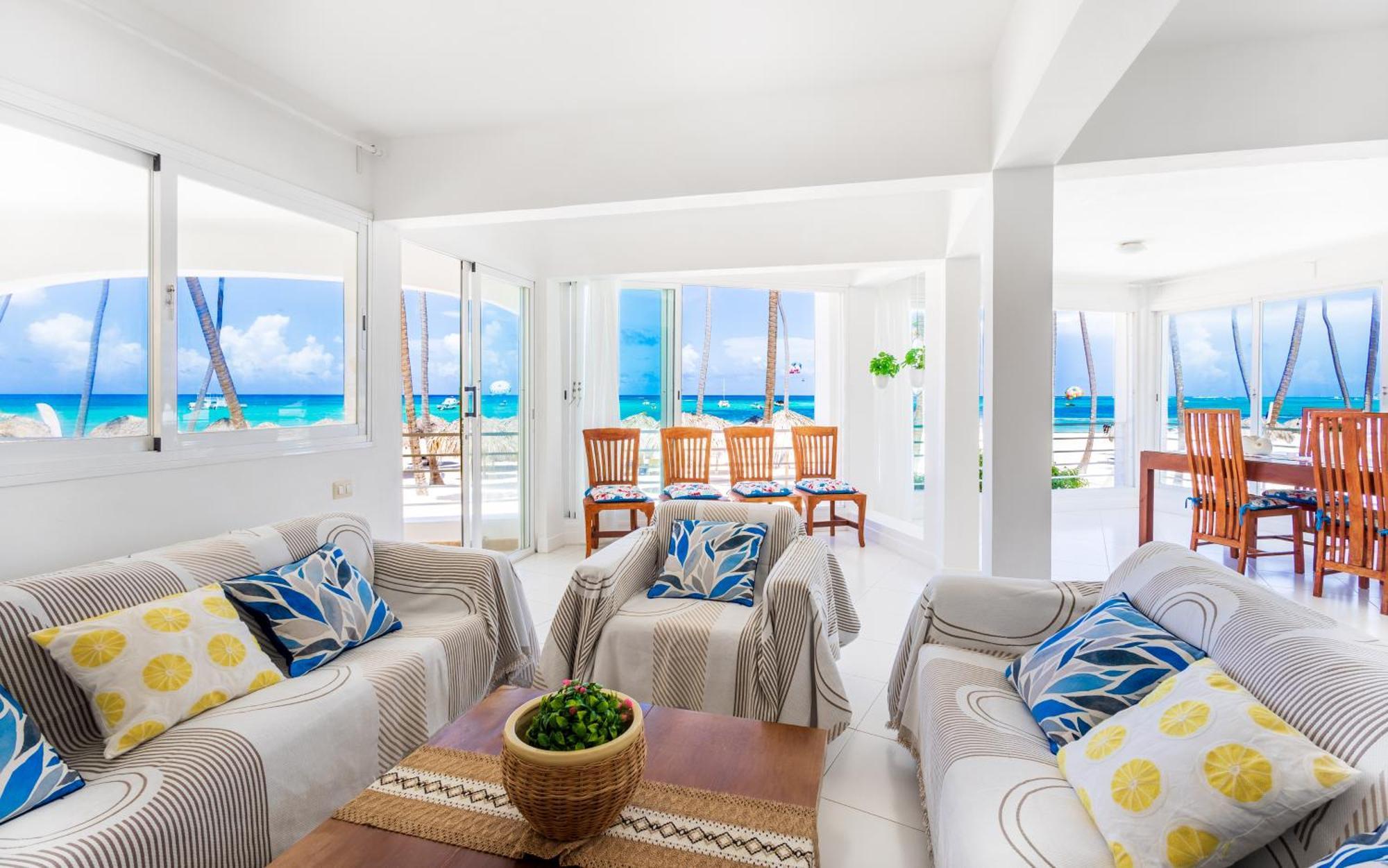 Prime Ocean View Punta Cana Apartments - 3-Bedroom Getaway With Private Terrace On Bavaro Beach 외부 사진