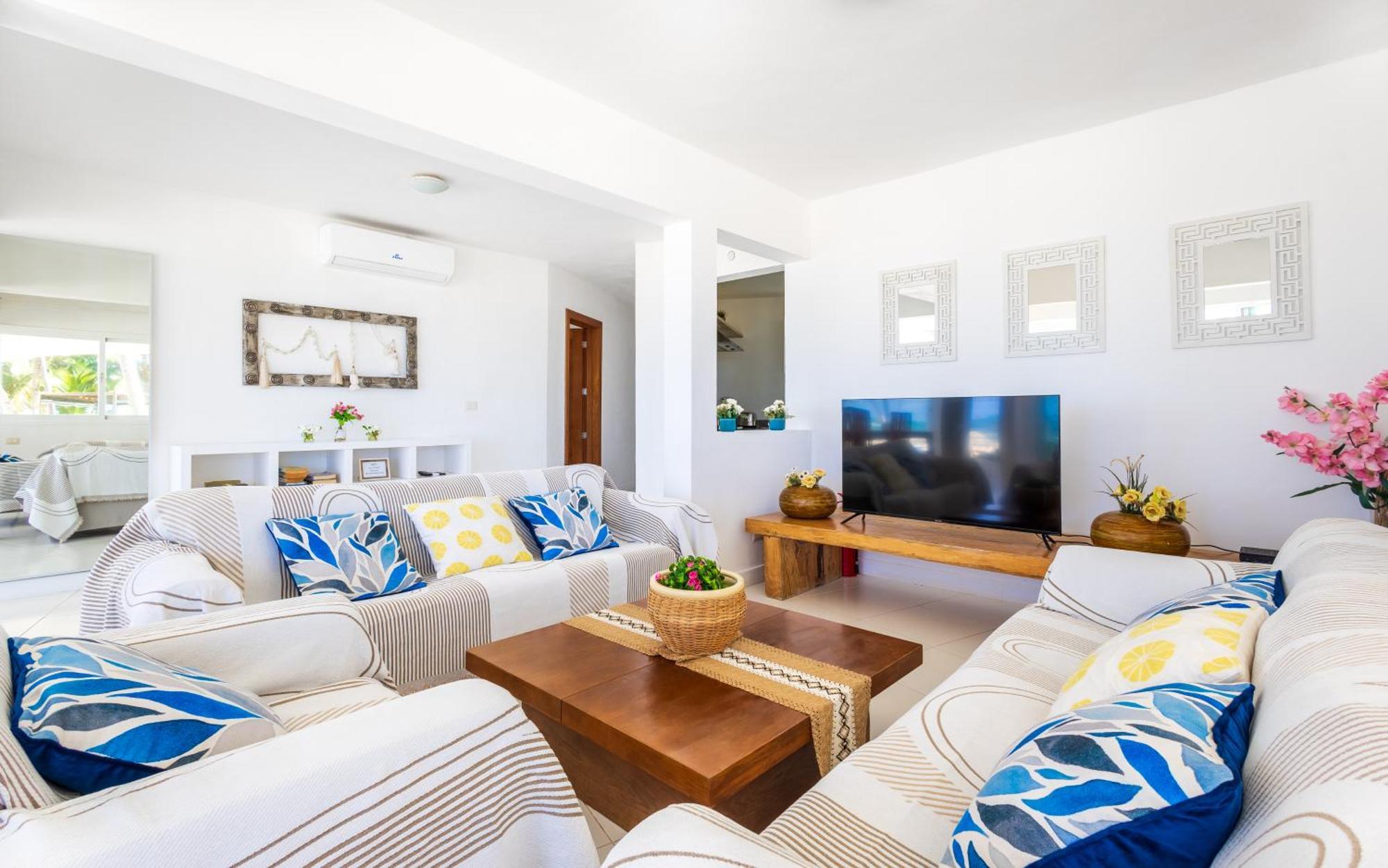 Prime Ocean View Punta Cana Apartments - 3-Bedroom Getaway With Private Terrace On Bavaro Beach 외부 사진